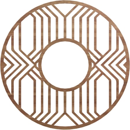 Ekena Millwork Empire Wood Fretwork Pierced Ceiling Medallion, Walnut, 34"OD x 12 1/2"ID x 3/8"T CMWP34X34X0375EPWA